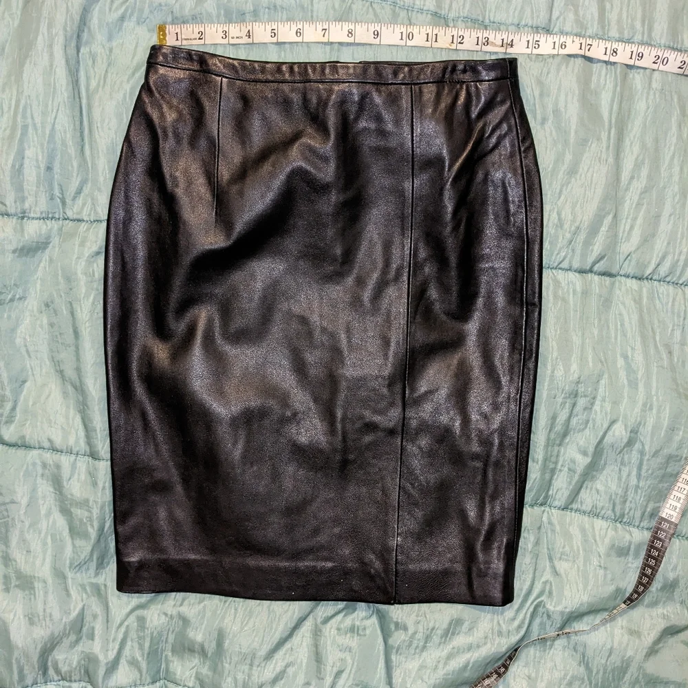 Michael kors black leather Knee Length skirt 29 waist - Picture 5 of 5